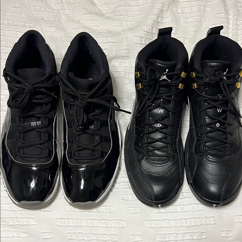 Jordan Men’s Black Sneakers bundle with Gold Accents As Is Final sale!